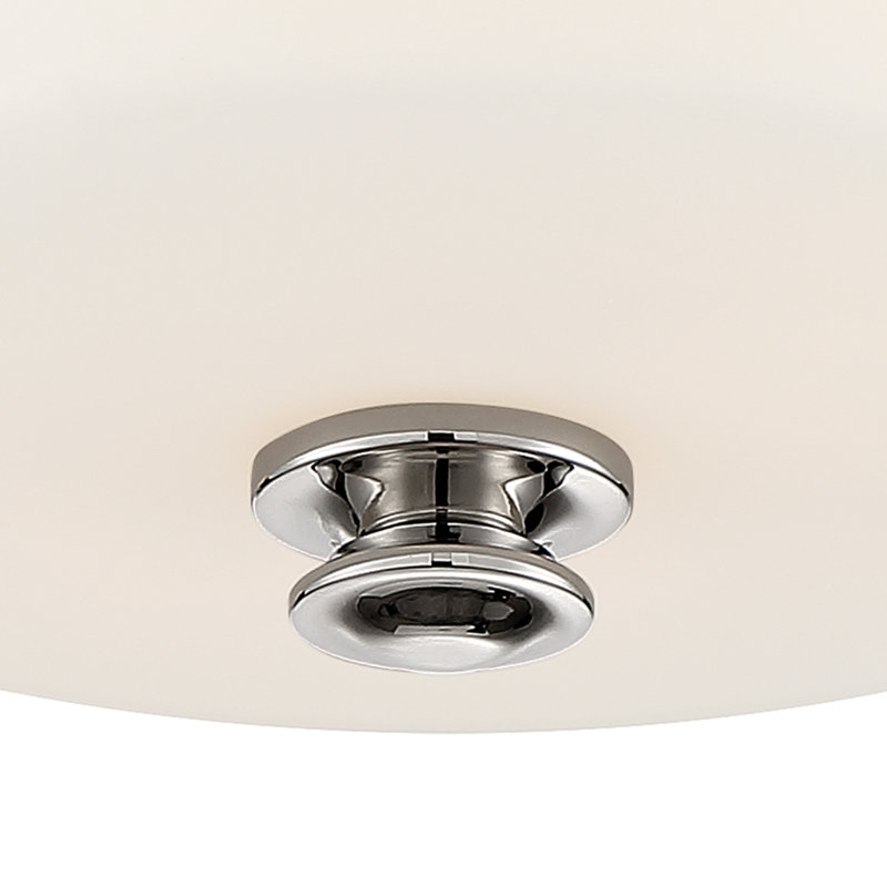 Plafonnier semi-encastré 2 lumières 12,5 po Nula, Nickel poli