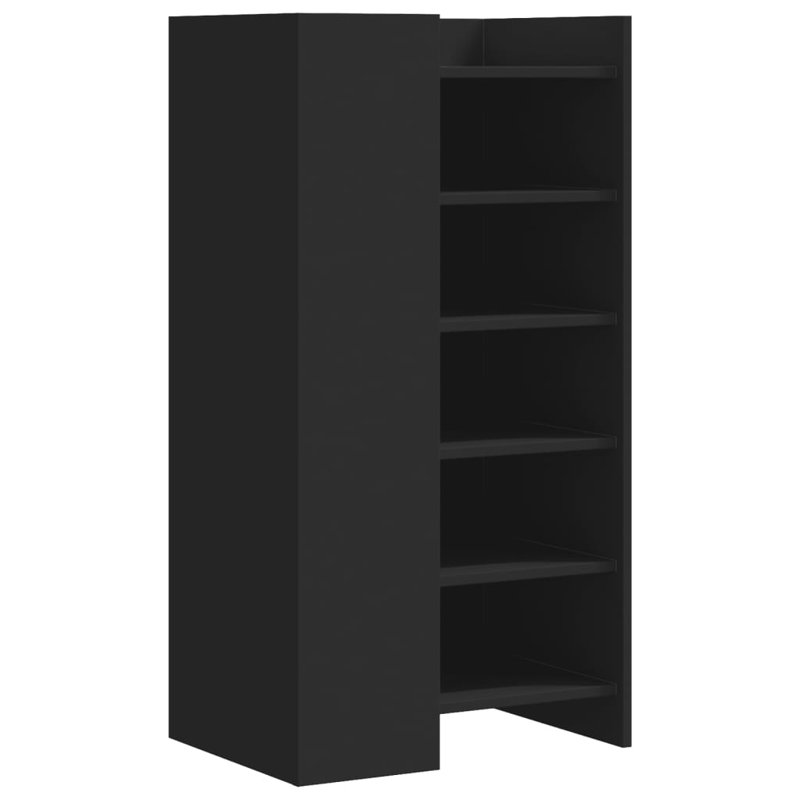 10 Pair Shoe Storage Cabinet, Black