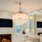 42" Gamlet Rose Gold Crytal Ceiling Fan with Remote Control Kit