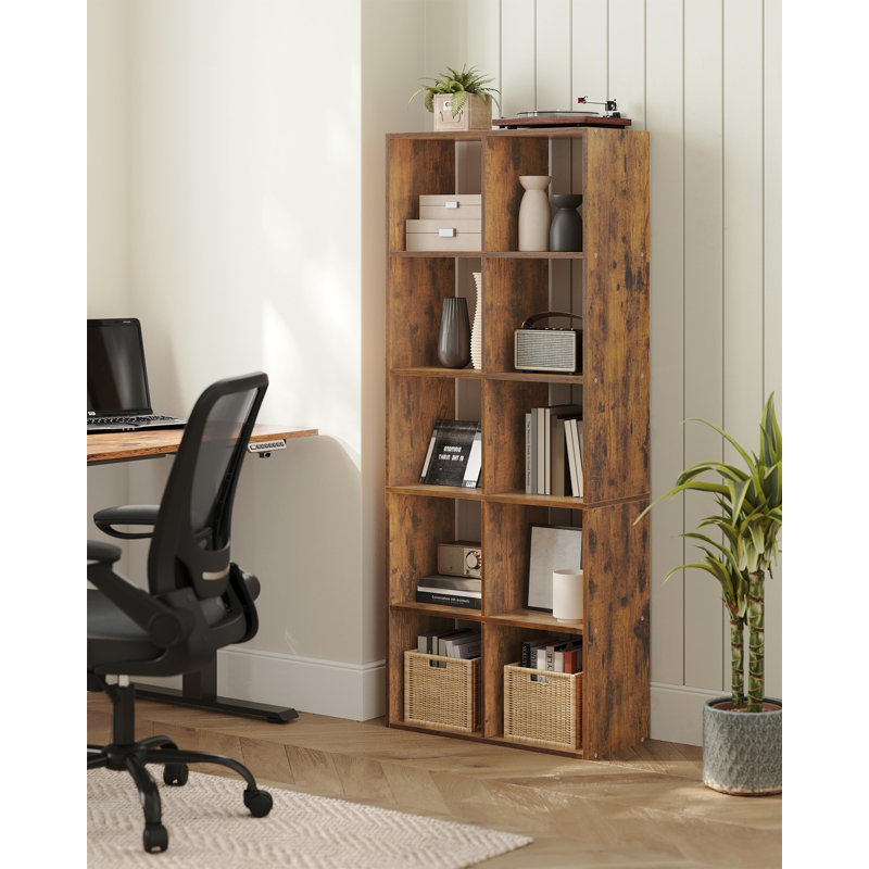 Annahbella 66cm W Manufactured Wood Shelving Unit, Rustic Brown