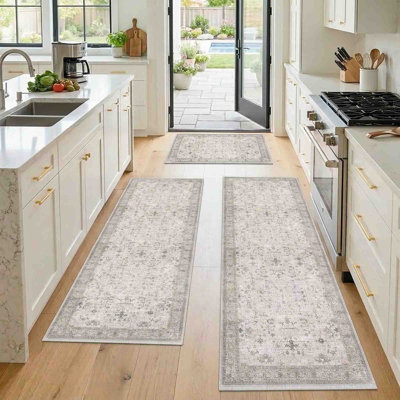 Machine Washable Non-Slip Kitchen Mat (Set of 3)