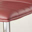 Tabouret de bar à hauteur réglable en vinyle avec dossier à coutures horizontales Clift-17896464-128921558