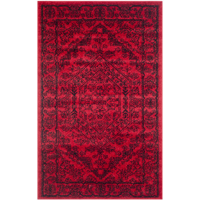 Teppich Maggie in Rot/Schwarz