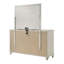 Commode 6 tiroirs et miroir DEL blanc perle