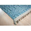 Élégant tapis transitionnel contemporain en laine noué à la main bleu Marrakech-484075619