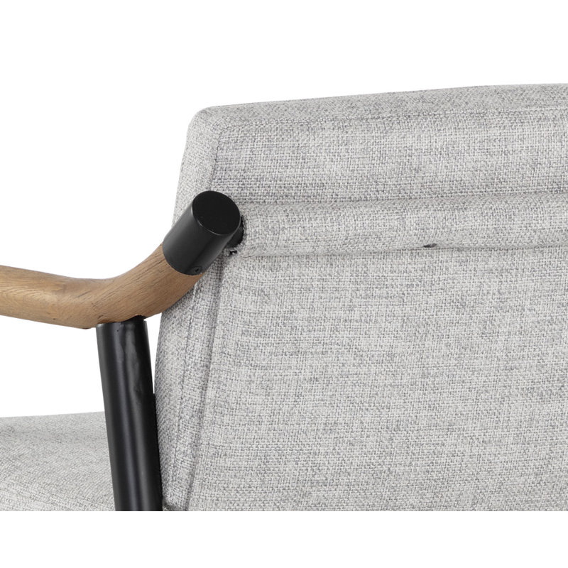 Chaise avec accoudoirs Latanyia en gris