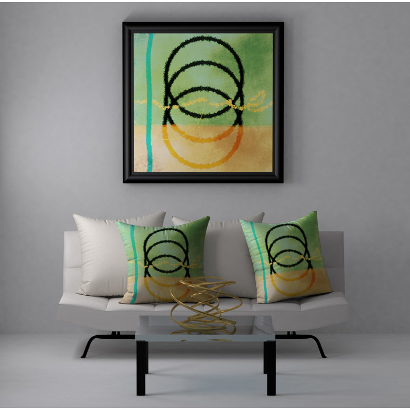 Abstract Reversible Throw Pillow, 24" x 24"