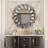Albana Round Wood Framed Wall Mounted Accent Mirror in Silver
