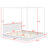 LED Canopy Bed, Canopy Platform Bed With Support Slats