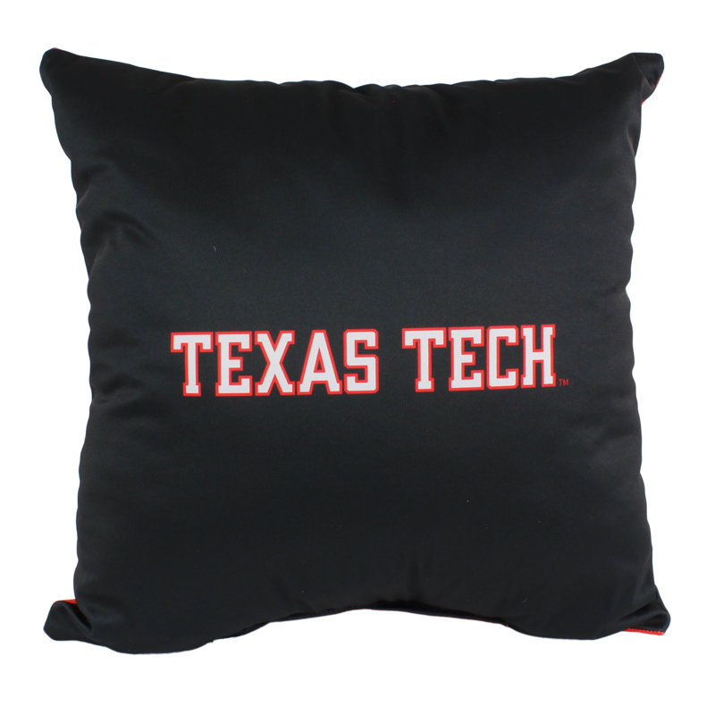Coussin décoratif 16 po x 16 po South Carolina Gamecocks - 2 couleurs, logo unique des deux côtés, Texas Tech Red Raiders