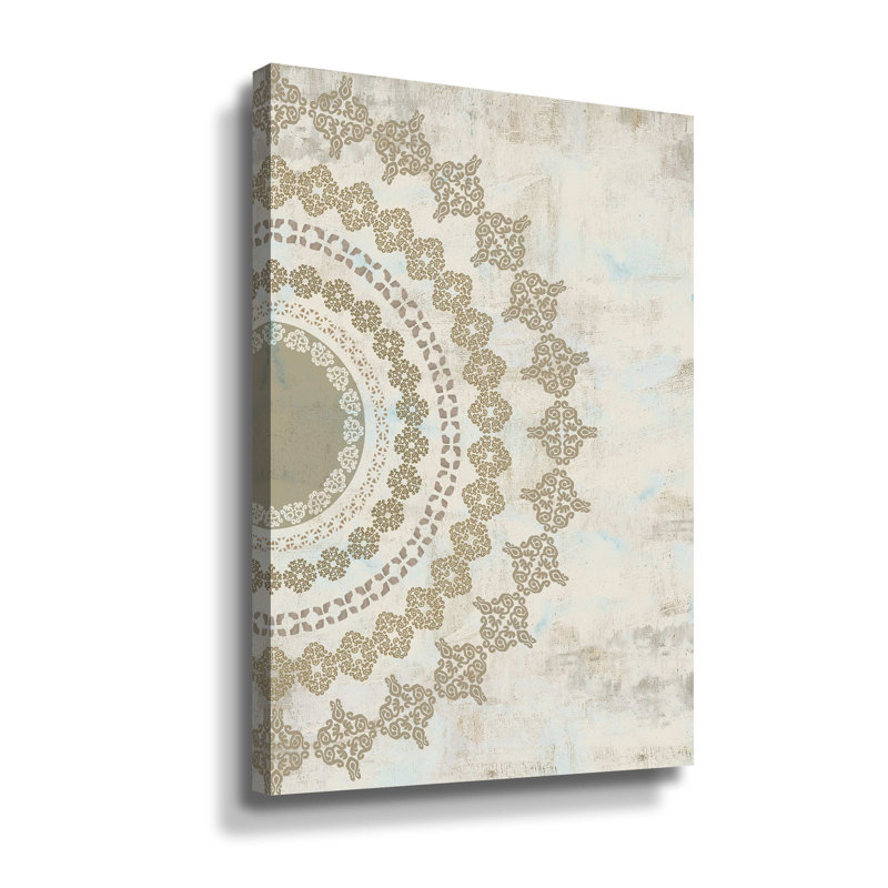 Rustic Mandala II - Peinture, H 12 po x l 8 po x P 2 po, Toile tendue