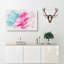 Pink Carnation On Blue - Wrapped Canvas-56659768