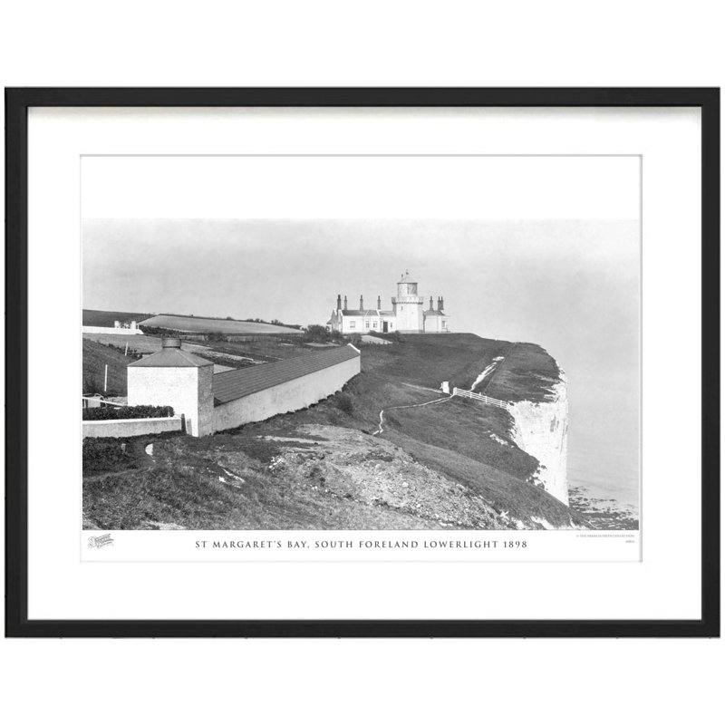 St Margaret's Bay, South Foreland Lowerlight 1898 by Francis Frith - Single Picture Frame Print, 40cm H x 50cm W x 2.3cm D