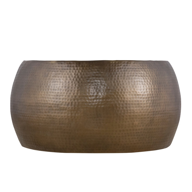 Table basse élégante en aluminium 32 po, Doré