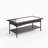 Aibek 23.6'' W Rectangular Wicker Outdoor Coffee Table with Glass Top