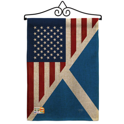 Double Sided 18.5'' H x 13'' W Burlap Flag Set