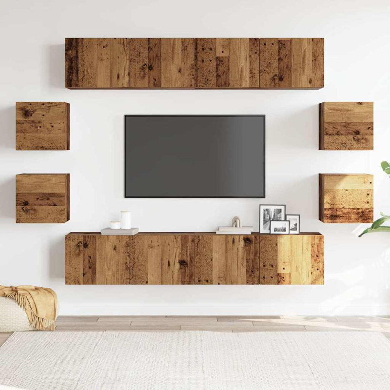 Belamy Unfinished Entertainment Centre, Old Wood, 160cm