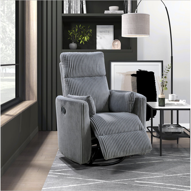 Mobilier de salon en velours côtelé gris, Gris