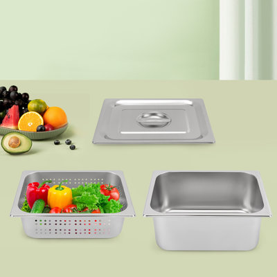 Plateau de table à vapeur en acier inoxydable avec couvercle