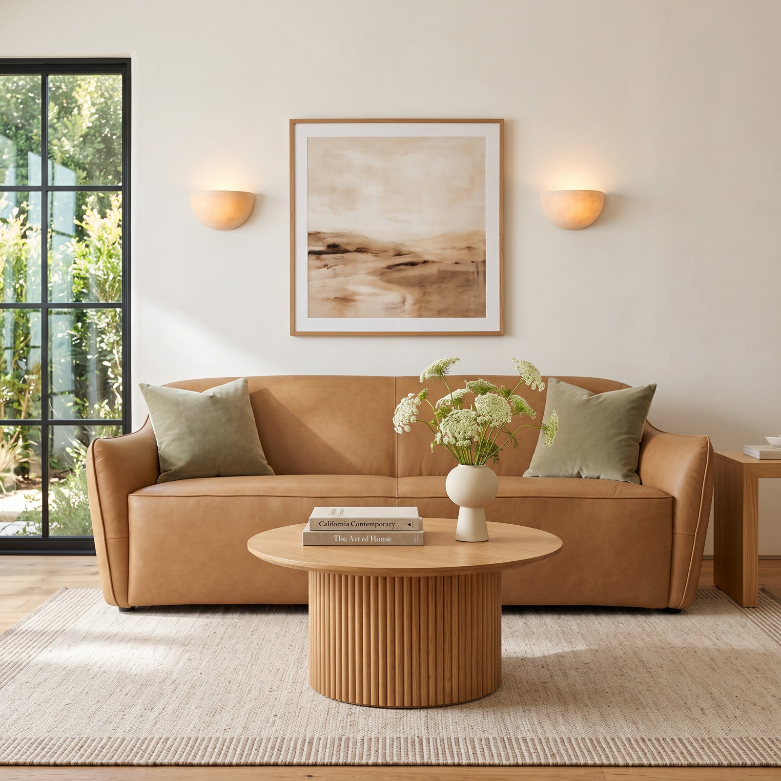 Iris 84" Genuine Leather Sofa