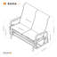 Banc coulissant en aluminium Sojag Bahia
