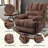 23" Seat Width And High Back Large Size Chenille Power Lift Recliner Chair With 8-Point Vibration Massage And Lumbar Heating