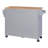 Rolling Kitchen Island With Storage, Kitchen Cart With Rubber Wood Top, 2 Slide-Out Shelf And Internal Storage Rack, Kitchen Island On Wheels With Spice Rack & Tower Rack-1567147174