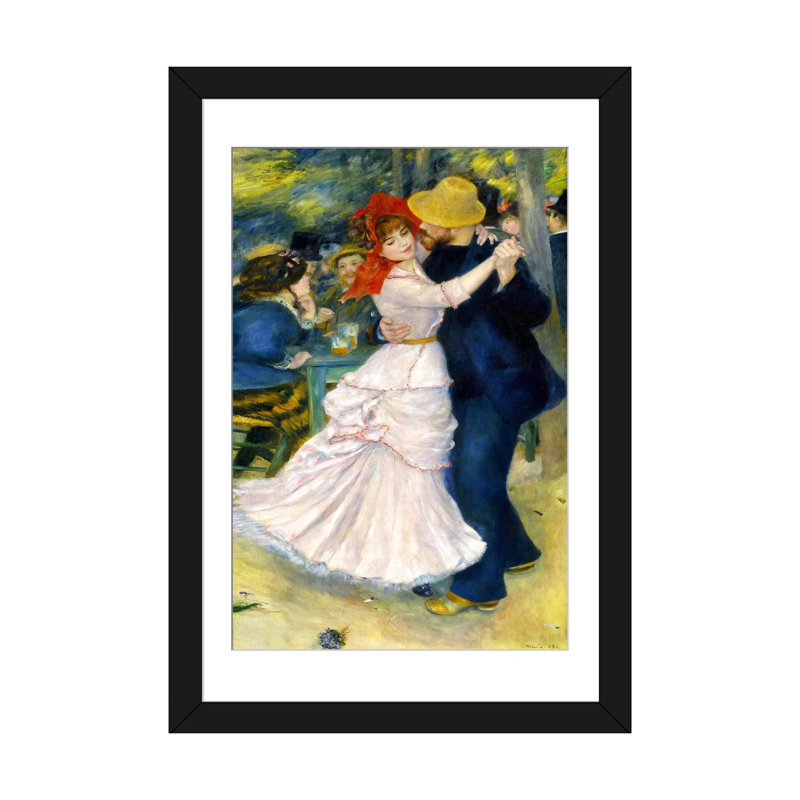 « Dance at Bougival » par Pierre-Auguste Renoir, reproduction d'art sur toile, H 32 po x l 24 po x P 1 po, Blanc