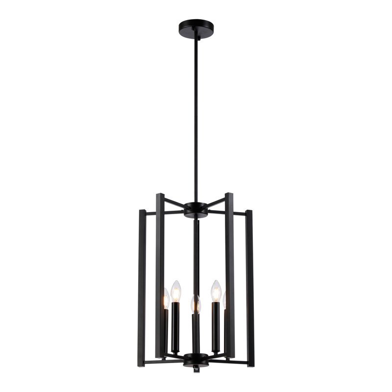 Pavlik 5 - Light Geometric Chandelier, Black