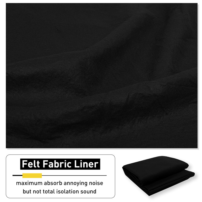 100% Full Blackout Curtains 3 Layers Soundproof Grommet Thermal Insulated Drapes for Bedroom, 2 Panels, Beige, 52" W x 63" L