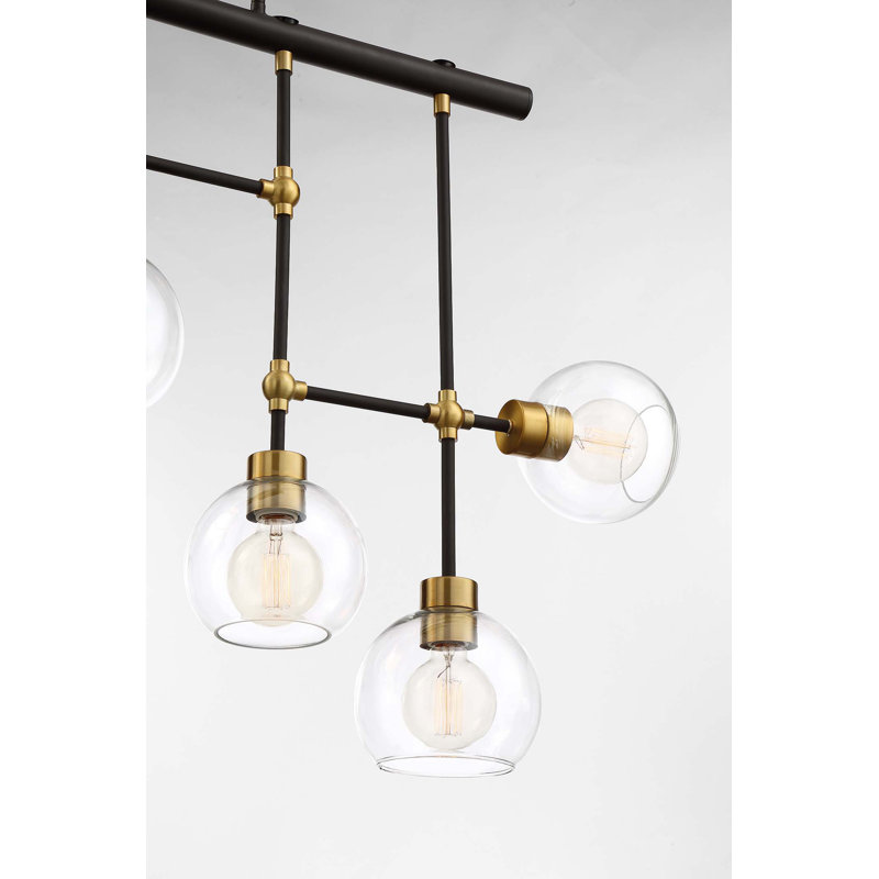 Marisha 7 - Light Kitchen Island Pendant, Polished Nickel