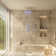 3-Function LED Light Thermostatic Rainfall Shower System with 6 Body Jets and Rough-in Valve