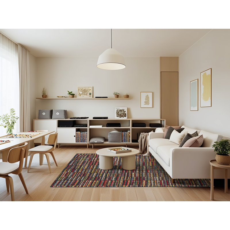 Abstract Indoor Rug, Rectangle 7' x 9'