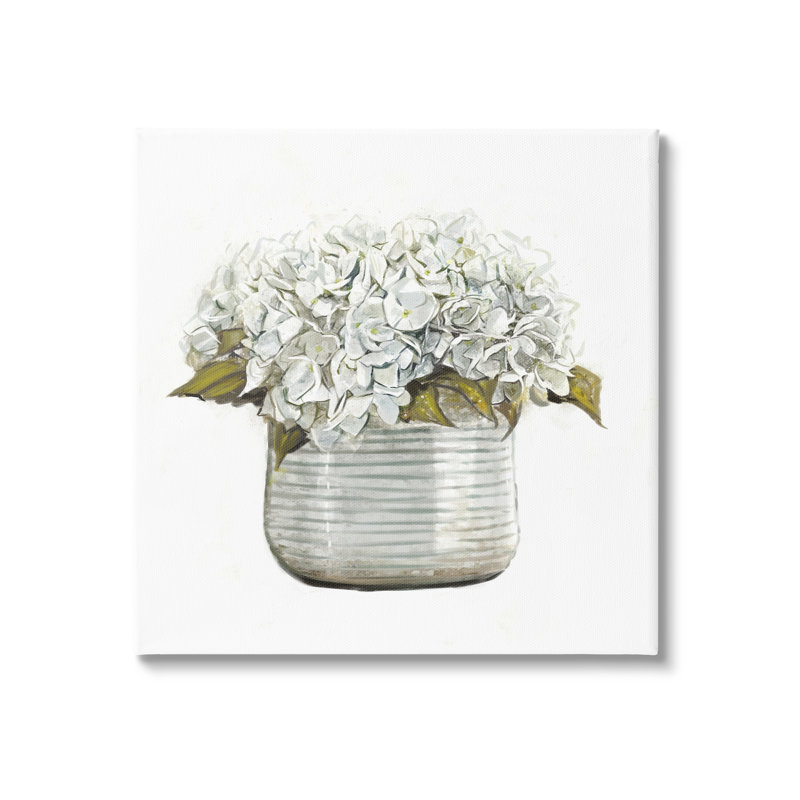 «Country Country Planter Blooms» par Ziwei Li - impression, H 17 po x l 17 po x P 1,5 po, Toile tendue