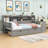 Wooden Daybed with Study Desk and Storage Shelves-764976572