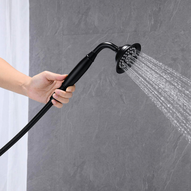 Robinet de baignoire autoportant avec finition noire matte - Grande flexibilité avec douchette à main de 59 po pour le bain dans des options polyvalentes à main
