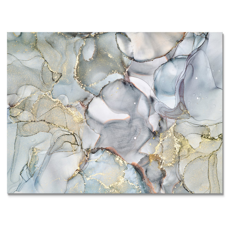 «Gray and Yellow Tender», impression sur toile, Toile tendue, H 24 po x l 32 po x P 1 po