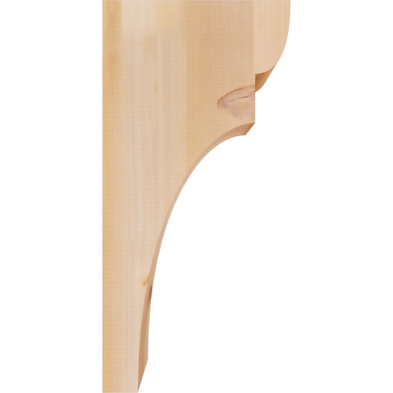 Yorktown Corbel, H 24 po x l 5,5 po x P 12 po, Cèdre rouge, Lisse