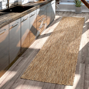 Iyana Flatweave Brown Indoor / Outdoor Area Rug