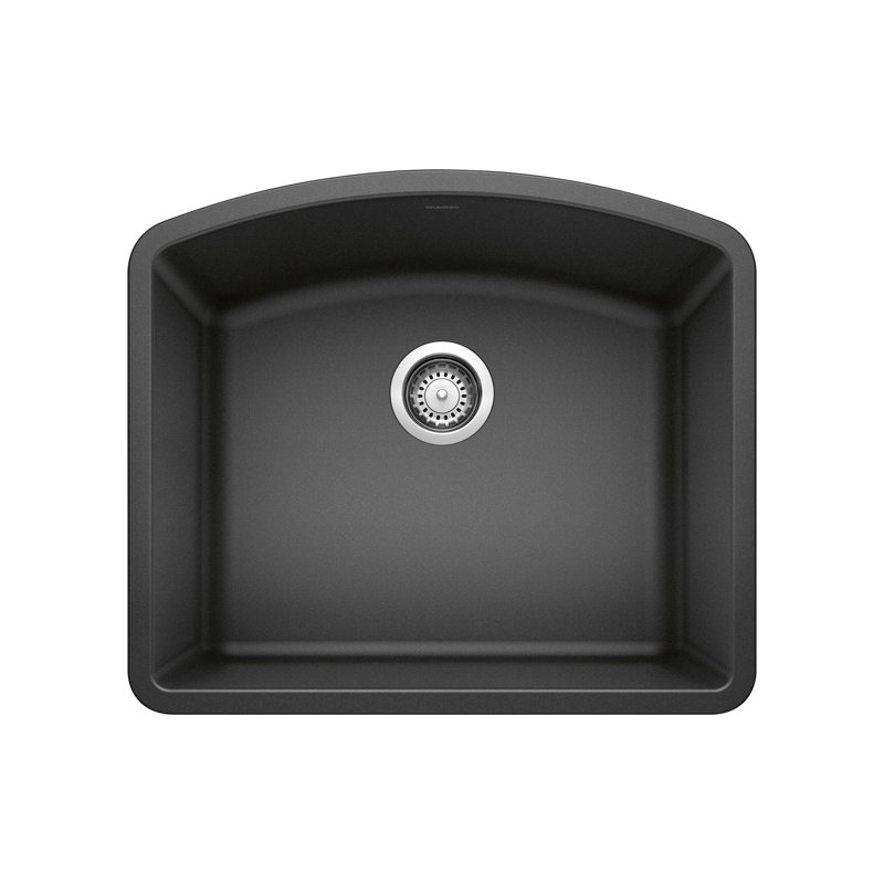 Diamond SILGRANIT 24" L x 20.75" W Undermount Kitchen Sink, Anthracite