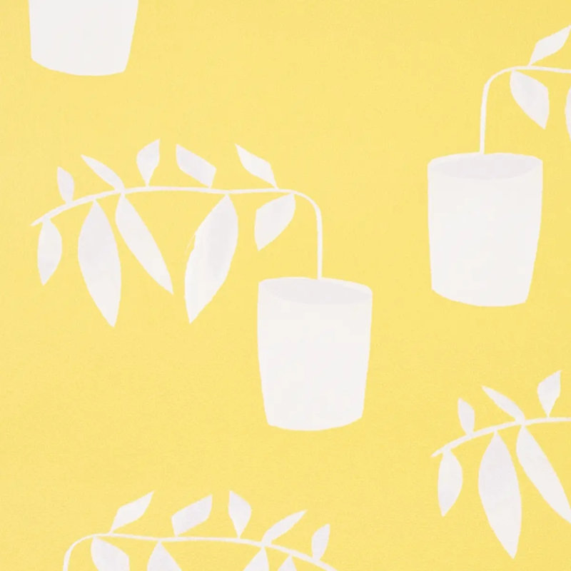 Papier peint Schumacher x Peg Norriss Reaching Out, Limonade