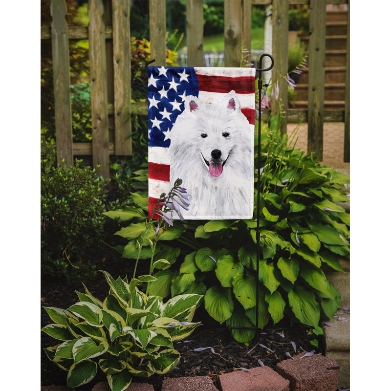 2 côtés en polyester de 2 côtés american drapeau de jardin, Esquimau américain