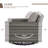 Nodaway Outdoor Patio PE Wicker 2 - Person Seating Group Swivel Chair with Cushions-756295992