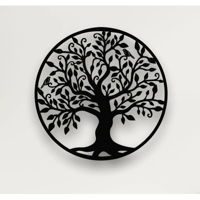 Arbre de vie - arbre généalogique - silhouette murale 3D en métal, décoration murale, bureau à domicile, décoration de chambre à coucher, sculpture