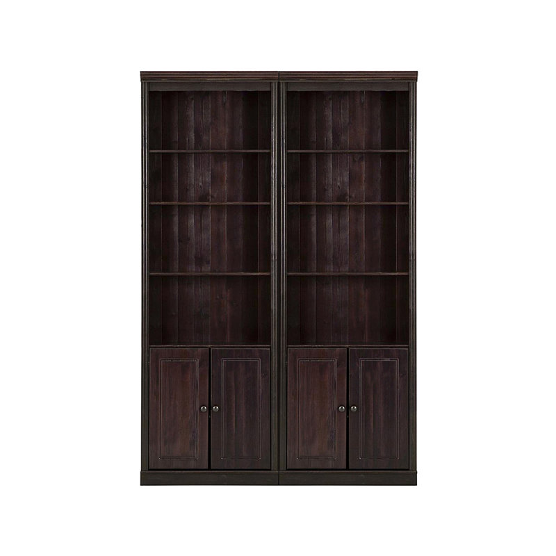 Dejarae 223cm H x 148cm W Library Bookcase, Brown