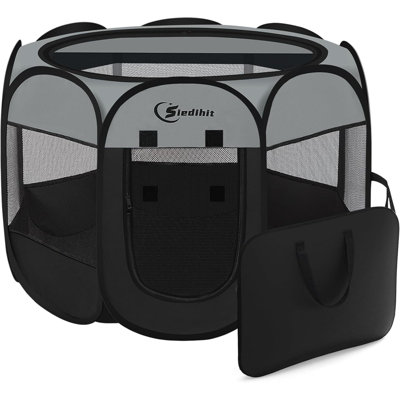Dog Cat Playpen, Puppy Pet Playpen,  Dogs Tent Crates Cage Indoor/Outdoor, Portable Pop Up Dog Kennel Playpen With Carrying Case For Dogs/Cats/Rabbits
