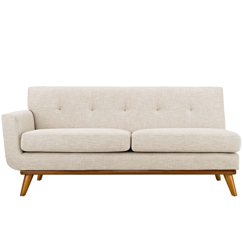 Modway Engage Loveseat, Beige Polyester Blend
