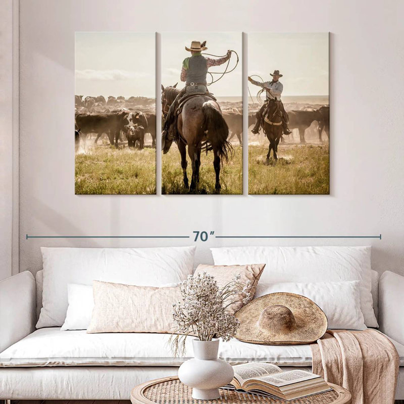 Brampt Cattle Drive Day, 32" H x 50" W