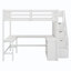 Lit mezzanine avec bureau intégré en forme de L, tablettes de rangement et escalier de rangement attaché-1557830360