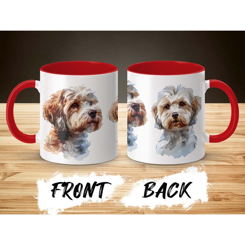 Ceramic Coffee Mug, Red, 3